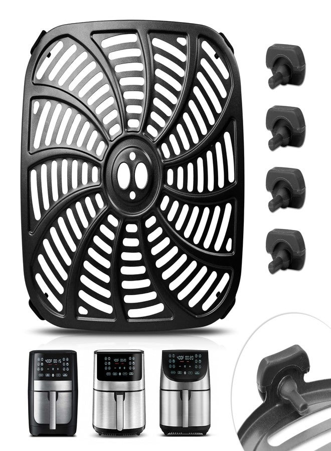 Gfdoso 8QT Air Fryer Grill Plate for Gourmia GAF838 GAF856 GAF826 Air Fryers, 9.8''×9.8'' Square Air Fryer Tray Replacement for Gourmia, Nonstick Air Fryer Grill Pan for Gourmia 8QT Air Fryer - Image 1